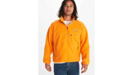 Marmot 94 E.C.O. Recycled Fleece - Men's -Marmot Camping Shop opplanet marmot 94 e c o recycled fleece mens orange pepper vetiver small m14196 21735 s av 1