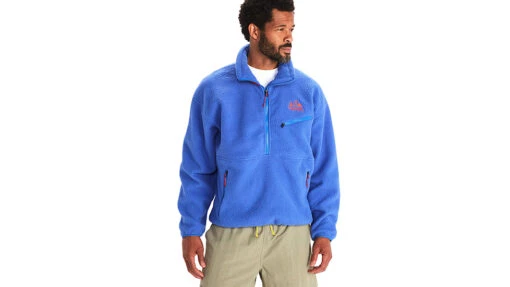 Marmot 94 E.C.O. Recycled Fleece - Men's -Marmot Camping Shop opplanet marmot 94 e c o recycled fleece mens trail blue victory red small m14196 21743 s main