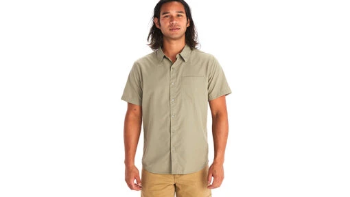 Marmot Aerobora Short Sleeve Top - Men's -Marmot Camping Shop opplanet marmot aerobora short sleeve top mens vetiver small m14116 21543 s main