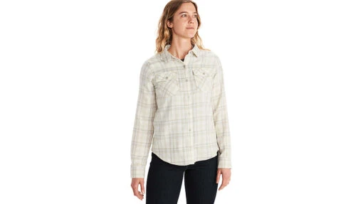 Marmot Bridget Midweight Long Sleeve Flannel - Women's -Marmot Camping Shop opplanet marmot bridget midweight long sleeve flannel womens papyrus small 47180 7395 s main