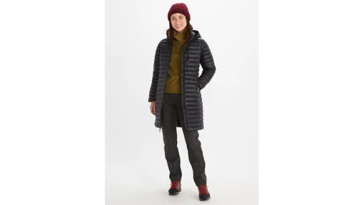 Marmot Echo Featherless Long Jacket - Women's -Marmot Camping Shop opplanet marmot echo featherless long jacket womens black shiny extra small m13215 20953 xs av 2