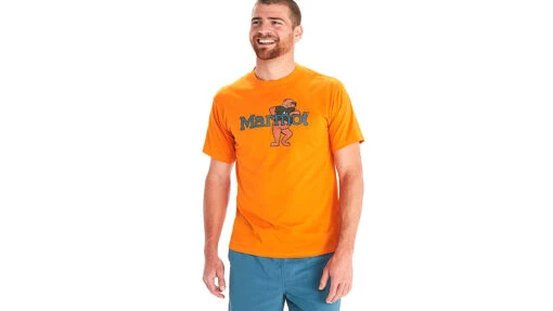 Marmot Leaning Marty Short Sleeve Tee - Mens -Marmot Camping Shop opplanet marmot leaning marty short sleeve tee mens orange pepper small m14130 21524 s main