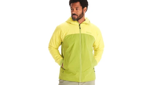 Marmot Novus LT Hybrid Hoody - Men's -Marmot Camping Shop opplanet marmot novus lt hybrid hoody mens limelight spinach green small m12356 21731 s main