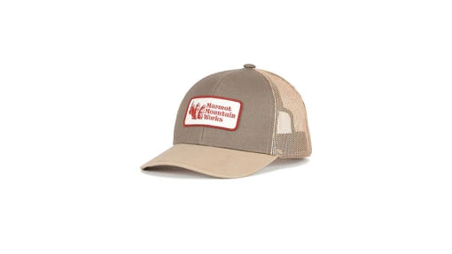 Marmot Retro Trucker Hat -Marmot Camping Shop opplanet marmot retro trucker hat sandbar vetiver one size m14313 21737 one main