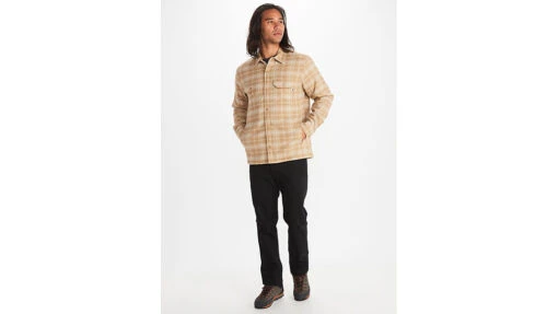 Marmot Ridgefield Heavyweight Sherpa Lined Flannel - Men's -Marmot Camping Shop opplanet marmot ridgefield heavyweight sherpa lined flannel mens shetland 2xl m10614 16310 xxl av 2