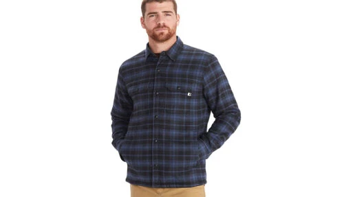 Marmot Ridgefield Heavyweight Sherpa Lined Flannel - Men's -Marmot Camping Shop opplanet marmot ridgefield heavyweight sherpa lined flannel mens storm 2xl m10614 134 xxl main