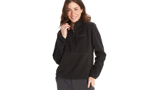 Marmot Rocklin 1/2 Zip - Women's -Marmot Camping Shop opplanet marmot rocklin 1 2 zip womens black extra small m12403 001 xs main