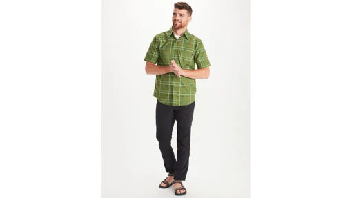 Marmot Syrocco Short Sleeve Shirt - Mens -Marmot Camping Shop opplanet marmot syrocco short sleeve shirt mens foliage small 42170 19170 s av 2