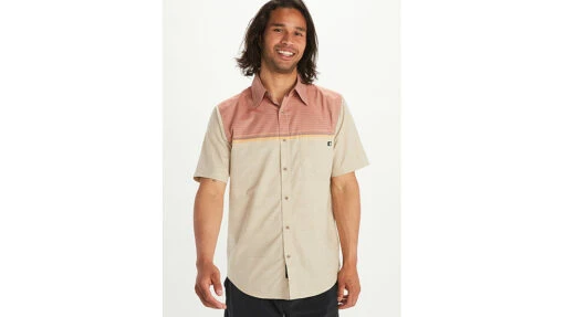 Marmot Syrocco Short Sleeve Shirt - Mens -Marmot Camping Shop opplanet marmot syrocco short sleeve shirt mens picante sandbar x large 42170 19650 xl av 1